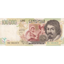 100000 LIRE CARAVAGGIO II TIPO 12.5.1994 LETTERA A 